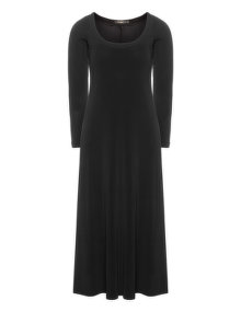 Mat Long-sleeved maxi dress Black