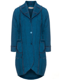 Kekoo Structured fabric coat Blue