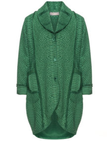 Kekoo Structured fabric coat Green