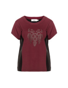 Zay Embellished t-shirt  Bordeaux-Red / Black
