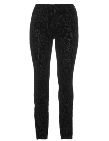NYDJ Trousers with overall flock pattern Black