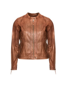 Zizzi Leather jacket Brown
