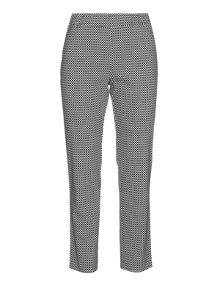 Mona Lisa Slip-on cotton trousers with pattern White / Black