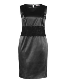 Maxima Sheath dress with lace Black
