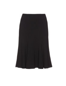 Doris Streich Flared skirt with elastic waist Black