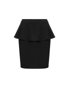 Veto Skirt with fashionable peplum element Black