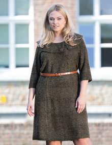 Zay Wool-blend knitted dress Brown / Gold