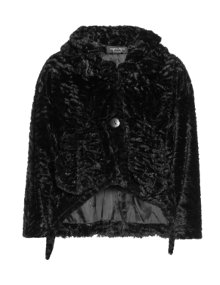Vincenzo Allocca Faux-fur coat with large collar Black