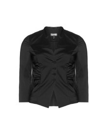 Weise  Elastic taffeta jacket with draping Black