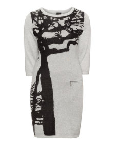 Choise Intarsia knit dress Grey / Black