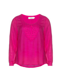 Zizzi Studded blouse Pink