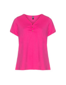 Zhenzi Button front T-shirt Pink
