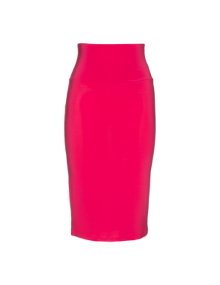 Yoek Pencil skirt with broad waistband Pink