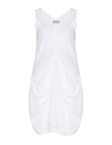 Kekoo Cotton dress with pouch pockets White