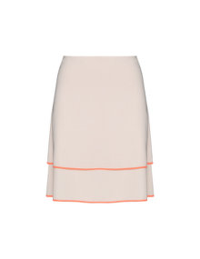 Manon Baptiste Double-layered skirt Beige / Coral-Orange