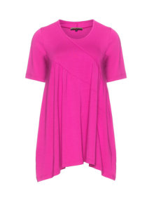 Exelle A-line jersey top Pink