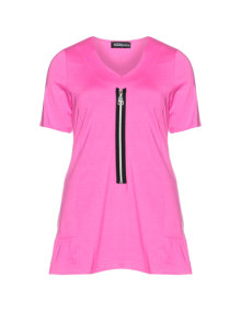 seeyou Shirt with zip appliqués Pink