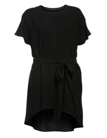 Isolde Roth Linen-cotton blend dress Black