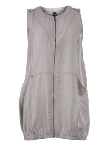 Zhenzi Gilet with zipper detailing Taupe-Grey