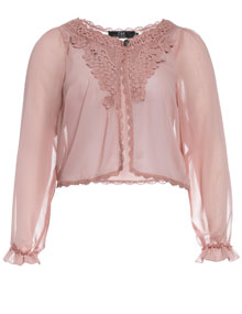 Zay Transparent laced jacket Dusky-Pink / Transparent