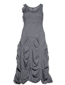 Boris Cotton dress with flower appliqué in White / Black Boris Cotton dress with flower appliqué White / Black