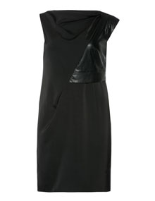 Manon Baptiste Dress with waterfall neckline Black
