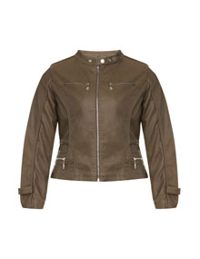 Replace Faux leather jacket Brown
