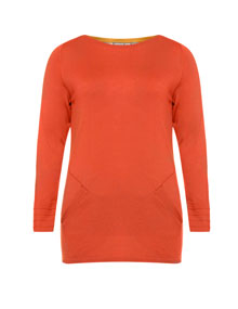 Thomas Rabe Fine-knit sweater with wool in Coral-Orange Thomas Rabe Fine-knit sweater with wool Coral-Orange