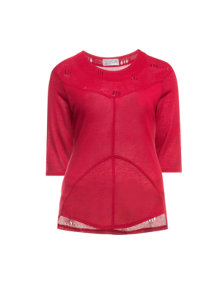 D Celli Knit jumper with cut-outs Red