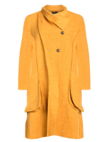 Escaladya Extravagant wool-blend coat Yellow