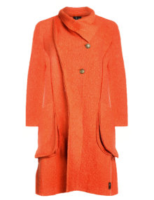 Escaladya Extravagant wool-blend coat Orange