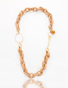 Diana Broussard Raisin-Necklace Gold / Cream