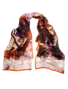 Fendi Silk scarf Orange / Violet