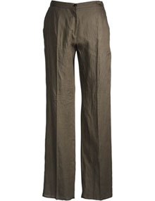 Per Te By Krizia Linen pants Olive-Green