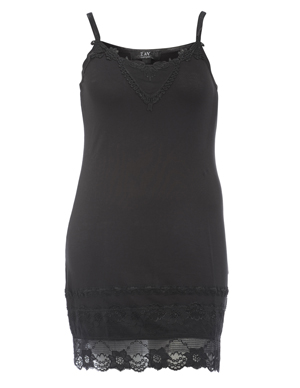 Laced long top in Black designed by ZAY to find in Category Undergarments at navabi.de