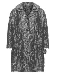 Xadoo Short wrinkled and embellished coat Anthracite