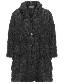 Xadoo Short wrinkled and embellished coat Black