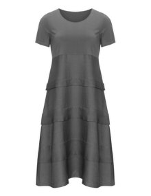 Isolde Roth Terraced cotton dress Grey