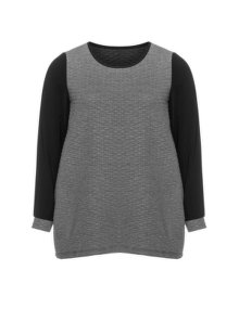 Manon Baptiste Textured sweatshirt Grey / Black
