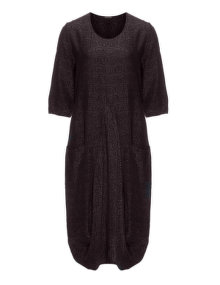 Grizas Silk-cotton balloon dress Dark-Brown