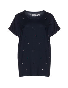 Tuzzi Nero Shirt with rivet appliqués Dark-Blue