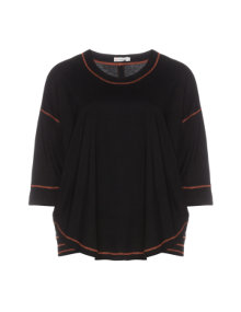 Gozzip Shirt with sophisticated back Black / Orange