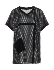 Gozzip Spotted cotton tunic Black / Ivory-White