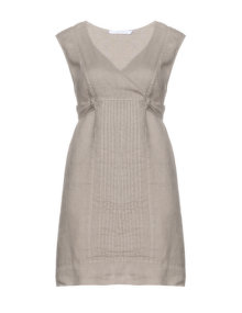 Lauren Vidal Dress made of cotton and linen Sand