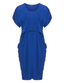 Mat Draped jersey dress Blue