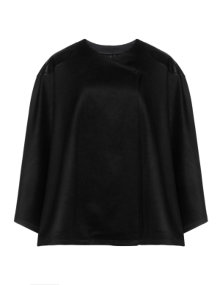 Manon Baptiste Wool and cashmere poncho Black