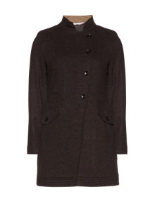 Bogner Wool jacket with diagonal button border Brown / Mottled