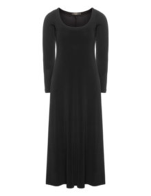 Mat Long-sleeved maxi dress Black