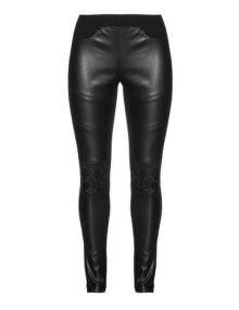 Studio Faux leather and lace leggings Black