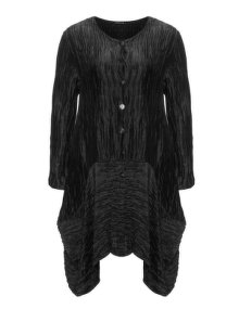 Grizas Linen-silk coat Black
